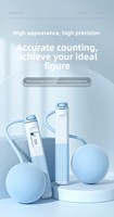 Corde à sauter intelligente électronique sans fil avec compteur, design balle lestée en ABS, pour entraînement professionnel à domicile