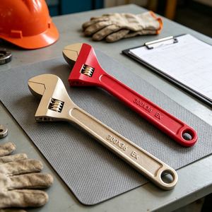 Anti-Explosion Adjustable <b>Spanner</b> Forged Aluminum Bronze Alloy Non-Magnetic Safety Wrench Spark-Free <b>Tool</b> for Oilfield Use - Product Image 2