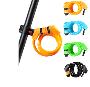 Antivol de vélo <span class=keywords><strong>VTT</strong></span> en câble d'acier avec mot de passe à 5 chiffres pour trottinette électrique et moto – Accessoires de vélo <span class=keywords><strong>VTT</strong></span> - Product Image 4