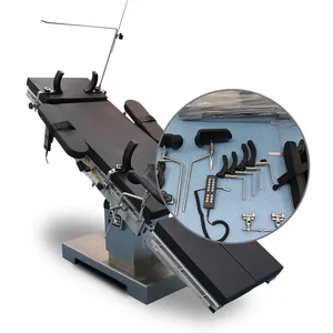 Легко моющийся Многофункциональный Электрический гидравлический операционный стол, подъемный хирургический стол с C-образной рукояткой для больницы