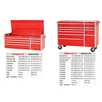Ensemble de chariots à outils complets pour mécaniciens Torin TBT8007C-X+TBR8010C-X, boîte à outils, armoire d'atelier, chariot mobile, boîte à outils