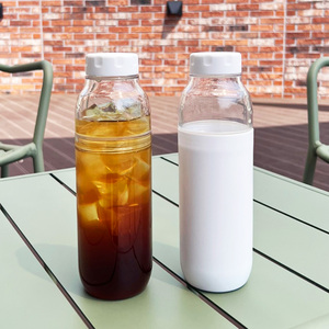 Crystal Clear 3 Tier <b>Water</b> Bottle 500ml Cute Juice Drinkware And Milk <b>Container</b> Crafted From Durable Ecozen Material - Product Image 1