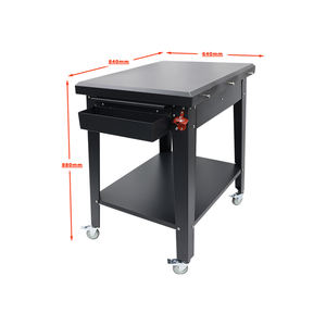 Chariot de travail et de préparation des aliments pour la maison et l'extérieur Vente en gros, chariot pour four à pizza, chariot pour barbecue, grand rangement, grill et repas - Product Image 3