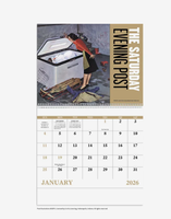 Calendriers muraux vintage classiques américains personnalisés avec logo promotionnel 2027, 11x10 pouces, agrafés, cadeau de bureau, vente en gros pour entreprises