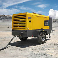 Compresseur d'air à vis mobile portable à moteur diesel Atlas Copco XAHS400 PACE 5-12 bar 410-360cfm 12-10m³/min pour l'exploitation minière, le forage et les explosions