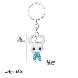 Portachiavi in Metallo dei Personaggi di Hollow Knight, Ciondolo Cavaliere, Polpo, Grub, Hornet, Catena Portachiavi per Donne e Uomini, Gioielli Portachiavi - Product Image 4