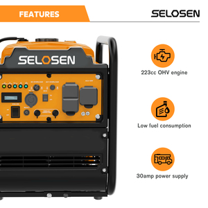Portable Generator With CO Protect Safe Power 4500W 3800W Running From Reliable 223cc Gasoline Engine HSAMZ-Portable <b>Gas</b> - Product Image 3