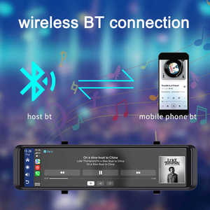 4k 12 inch Android Auto Apple Carplay Gương Chiếu Hậu Xe <span class=keywords><strong>DVR</strong></span> 2160P Màn hình cảm ứng Dash Cam Video Recorder với AUX BT WIFI <span class=keywords><strong>GPS</strong></span> - Product Image 5