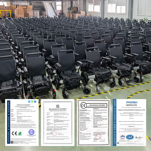 รถเข็นคนพิการพับได้แบบมีมอเตอร์น้ำหนักเบาคุณภาพสูง รถเข็นไฟฟ้า 12 โวลต์ แบตเตอรี่รถเข็น อุปกรณ์การแพทย์ - Product Image 4