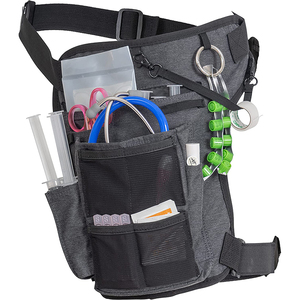 Sac de rangement pour fournitures d'urgence, sac d'organisation pour étudiants et professionnels de la santé, sac banane pour infirmière avec bande élastique pour la jambe - Product Image 1