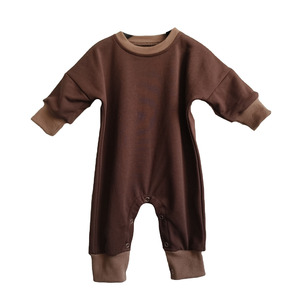 Tutina per Neonati in Tessuto Organico Francese a Maniche Lunghe con Bottoni, Stile Occidentale, 0-6 <span class=keywords><strong>Mesi</strong></span>, <span class=keywords><strong>12</strong></span>-18 <span class=keywords><strong>Mesi</strong></span>, Vendita all'Ingrosso Personalizzata - Product Image 3