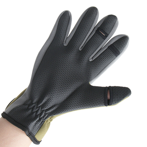 Gants de pêche imperméables en néoprène multi-usages à trois doigts pour le froid, avec fermeture réglable au poignet - Product Image 3