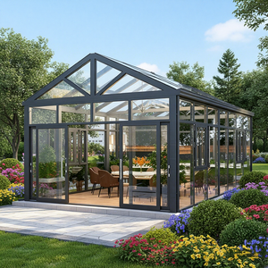 Solución Moderna y Económica de Terraza Acristalada Prefabricada para Exteriores con Techo de Vidrio Templado Doble Low-E y Marco de Aleación de Aluminio para Dormitorio o Villa - Product Image 3