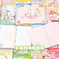 Cuaderno de Tapa Dura MKA5, Diario Grueso con Dibujos Animados, Papelería Bonita para Niñas
