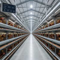 Diseño de Nave Avícola Prefabricada de Acero con Aislamiento Térmico Avanzado, Ahorro de Energía, para Cría de Aves, Automatizada