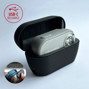 Siêu sáng 400lumens Mini Led Đèn Pha di động có thể sạc lại đầu Torch với sạc trường hợp không thấm nước pin Lithium Ion - Product Image 6