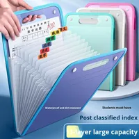 Carpeta Vertical Portátil A4, Bolsa de Almacenamiento para Exámenes, Material PP, Gran Capacidad, 13 Compartimentos, Diseño de Acordeón