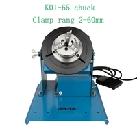 JINSLU BY-10 10kg Certifié CE Positionneur de soudage rotatif pour tuyaux et pièces, Table de soudage, Mini mandrin, Support de torche 2-10 tr/min