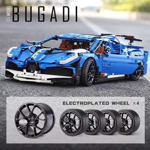 Moule Roi 13125 Bugadi <span class=keywords><strong>voiture</strong></span> de course modèle véhicule <span class=keywords><strong>motorisé</strong></span> jouet enfants assembler brique bloc de construction <span class=keywords><strong>voiture</strong></span> jouet ensemble - Product Image 3