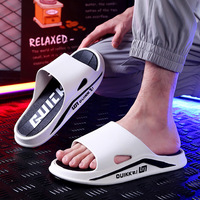 Sandales d'été respirantes imprimées pour hommes, tendance, à une bride, style sport, pour dortoirs