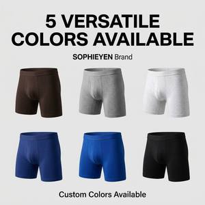 Boxers pour hommes en coton et viscose respirants à logo personnalisé, grandes tailles, fabrication ODM/OEM - Product Image 3