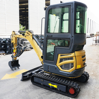 Mini-excavatrice 1,8 tonne CE EPA à prix de gros pour la rénovation des cours agricoles, petite pelle hydraulique diesel sur chenilles, micro-pelle