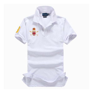 <span class=keywords><strong>Paul</strong></span> Top T-shirt pour Polo XL Chemise à manches courtes en tissu tricoté anti-rides surdimensionné Broderie 3D Design Solide - Product Image 3