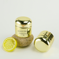 Pot de crème en verre opale à revêtement métallique Offre Spéciale 50g pour emballage de soins de la peau cosmétique de luxe haut de gamme