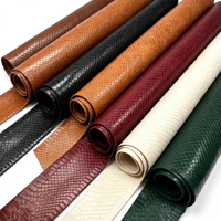 Rouleau de cuir synthétique en silicone gaufré serpent multicolore, matériau résistant à l'usure pour la fabrication de sacs à main, portefeuilles et chaussures
