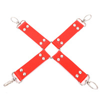 Jouets sexuels pour adultes, harnais de bondage en cuir BDSM avec boucles à verrouillage croisé, menottes pour les mains et les pieds, accessoires d'entraînement SM, OEM ODM