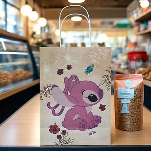 Bolsa de Papel Kraft Personalizada para Alimentos para Mascotas y Mini Bolsa de Papel con Asa de 160 mm, Bolsa de Regalo, Suministro Directo de Fábrica - Product Image 4