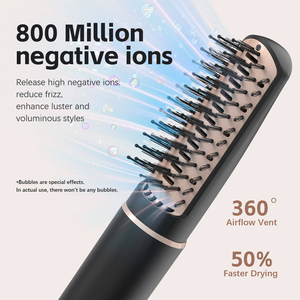 <span class=keywords><strong>Brosse</strong></span> lissante et sèche-<span class=keywords><strong>cheveux</strong></span> <span class=keywords><strong>rotative</strong></span> 6-en-1 personnalisée à moteur haute vitesse 160 000 tr/min pour <span class=keywords><strong>cheveux</strong></span> longs et <span class=keywords><strong>courts</strong></span> - Product Image 3