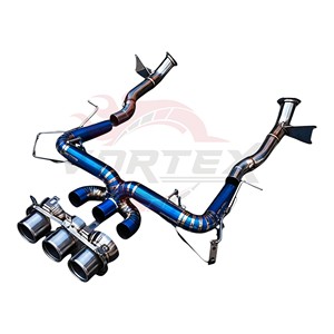 ระบบไอเสียไทเทเนียม Vortex สำหรับ Ferrari 458 Italia Spider Burnt สีฟ้าประสิทธิภาพ catback ท่อสามหัว - Product Image 2