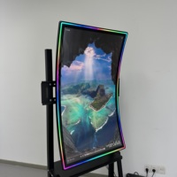Nuevo Monitor de Pantalla Táctil Curva Capacitiva de 55 Pulgadas con Interfaz DVI, Monitor para Juegos con Retroiluminación LED