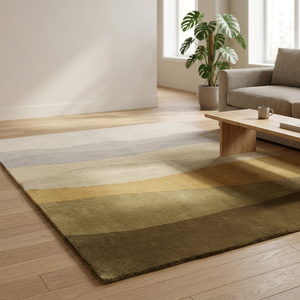 Z&H Home Top Selling Multicolor Wool Modern PET Friendly 13mm <b>Thick</b> Hand Tufted Prayer Rug Set Olive Green Manufactured India - Product Image 1