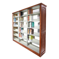 Vitrine à livres autoportante en acier et bois pour salle de lecture publique, bibliothèque universitaire, avec rangement multi-compartiments, pour appel d'offres