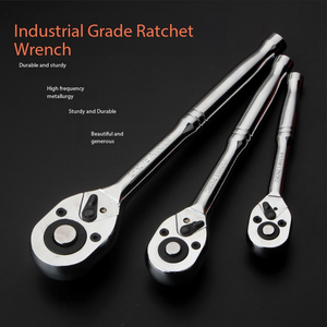 Clé à cliquet industrielle en acier au carbone chromé, couple max. 10 Nm, à cliquet rapide, avec douille à cliquet bidirectionnelle pour cliquet rapide et à cliquet à <span class=keywords><strong>grande</strong></span> vitesse - Product Image 4