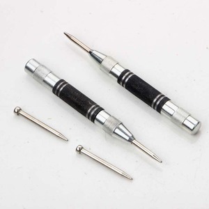 Center Punch 128mm High-Speed Steel For Centering Positioning Woodworking Tool Silver And Black Handle - Product Image 2