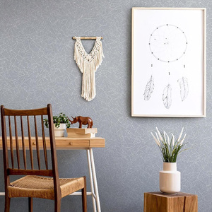 Có thể tháo rời màu xám bạc tường Giấy vỏ và dính không thấm nước PVC tự dính 3D lụa nổi màu xám Countertop liên hệ với hình nền - Product Image 3