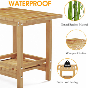 Banc <span class=keywords><strong>de</strong></span> <span class=keywords><strong>douche</strong></span> en bois <span class=keywords><strong>de</strong></span> bambou imperméable à 2 niveaux <span class=keywords><strong>tabouret</strong></span> <span class=keywords><strong>de</strong></span> spa pour <span class=keywords><strong>douche</strong></span> intérieure avec étagère <span class=keywords><strong>de</strong></span> rangement pour adultes personnes âgées femmes - Product Image 2