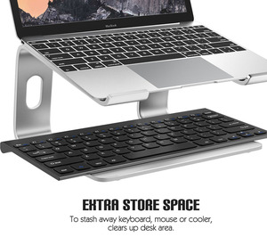 Support ergonomique pour ordinateur portable en aluminium, support d'ordinateur portable compatible, support de rehaussement détachable pour ordinateur portable, support pour MacBook 10-15.6 pouces - Product Image 4