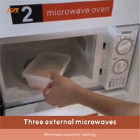 Distributeur automatique à écran tactile avec four à micro-ondes pour boîte à lunch, distributeur automatique de repas chauds