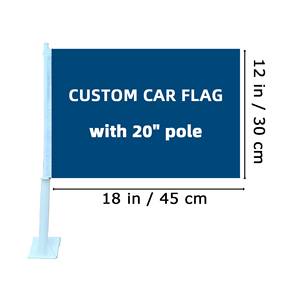 Drapeau de voiture personnalisé avec clip de fenêtre – Décoration de voiture sur mesure - Product Image 2