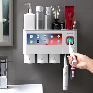 2021 Factory Price Bathroom Sets Toothpaste Dispenser And Toothbrush Holder