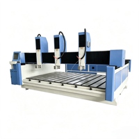 Machine de gravure CNC professionnelle pour pierres tombales avec deux broches de travail séparées Graveur CNC pour pierres tombales