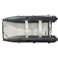 Bateau pneumatique catamaran gonflable sportif et stable à haute pression avec plancher en drop stitch de 13,1 pieds, mini-bateau pneumatique bleu