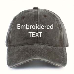 Gorra de Béisbol Personalizada con Bordado, Estilo Vintage, Color Rojo Lavado, Ajustable, de Algodón con Texto Blanco, para Fiestas, Viajes y Eventos - Product Image 4