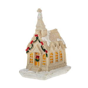 Petite maison lumineuse LED en résine pour micro-paysage, idéale comme décoration ou <span class=keywords><strong>cadeau</strong></span> de Noël - Product Image 5