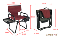 Chaise de plage pliable portable à double couche, cadre en aluminium moderne ultraléger, revêtement en poudre noire, capacité de 150 kg