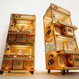 Mini-machine à grue pour 4 joueurs avec accepteur <span class=keywords><strong>de</strong></span> pièces et lecteur <span class=keywords><strong>de</strong></span> <span class=keywords><strong>cartes</strong></span>, jeu d'arcade personnalisé, son réaliste, lumières clignotantes, version anglaise - Product Image 4